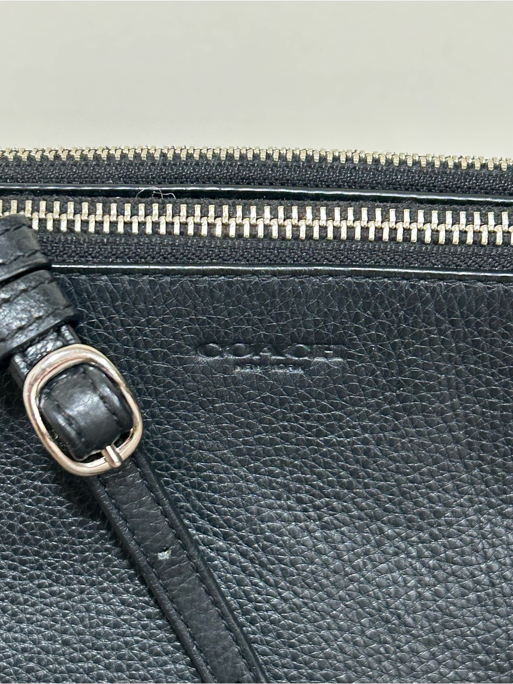 Coach F51682 Lyla Park Black pebble Leather Double Zip Crossbody Purse - Picture 14 of 14